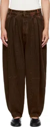 Hed Mayner Non-stretch Jeans In Brown