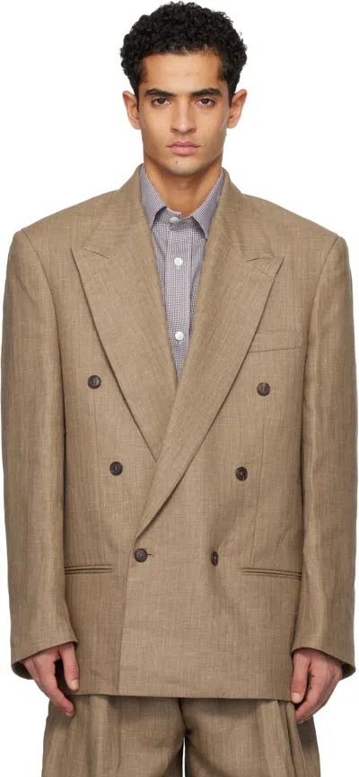 Hed Mayner Brown Linen Blazer