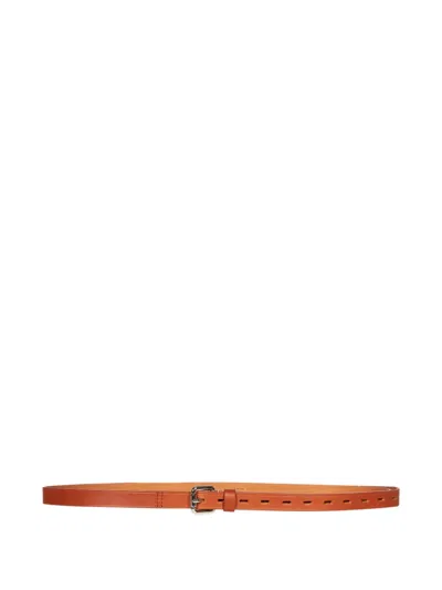 Hed Mayner Buckle-fastening Leather Belt In Orange