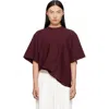 Hed Mayner Embroidered T-shirt In Burgundy