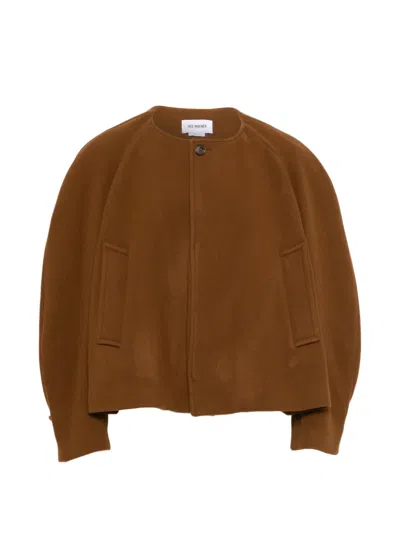 Hed Mayner Button-fastening Raglan-sleeve Jacket In Brown