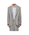 Hed Mayner Gray Crinkled Blazer In Grey