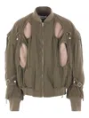 Hed Mayner Cut-out Fleece-lined Bomber Jacket In Multi
