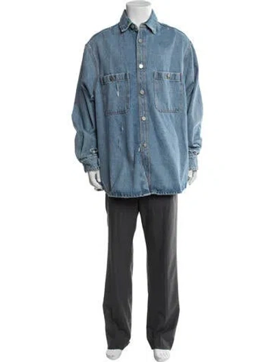 Pre-owned Hed Mayner Denim Jacket W/ Tags In Blue