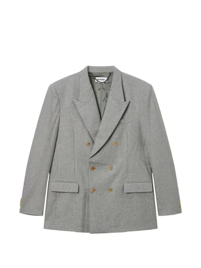 Hed Mayner Double-breasted Jacket In Gray
