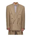 Hed Mayner Double-breasted Suit Jacket In Brown