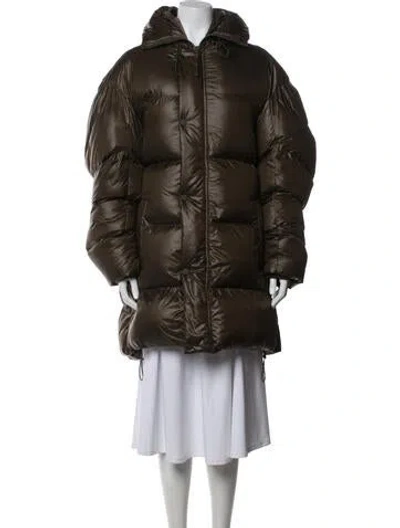 Pre-owned Hed Mayner Down Jacket In Brown