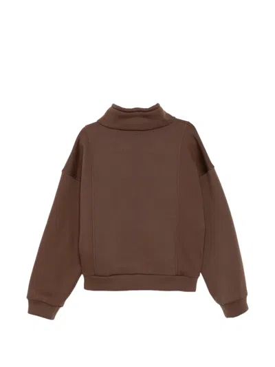 Hed Mayner Drawstring Sweatshirt In Brown