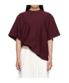 Hed Mayner Embroidered T-shirt In Burgundy