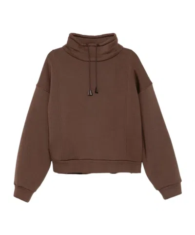 Hed Mayner Funnel Neck Sweatshirt In Brown