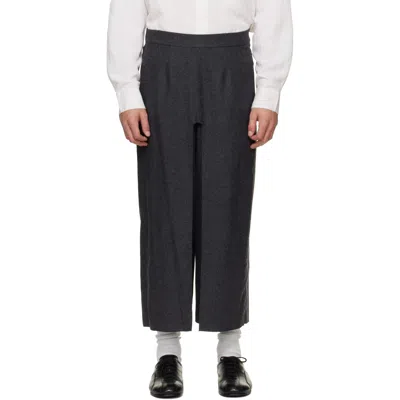 Hed Mayner Gray Wool Trousers In 050-light Grey