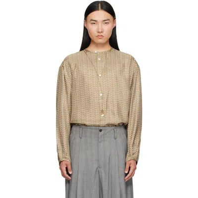 Hed Mayner Green Printed Shirt In 323-green Print