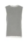 Hed Mayner Sleeveless Lightweight Cotton Crew-neck Sweater In Gray