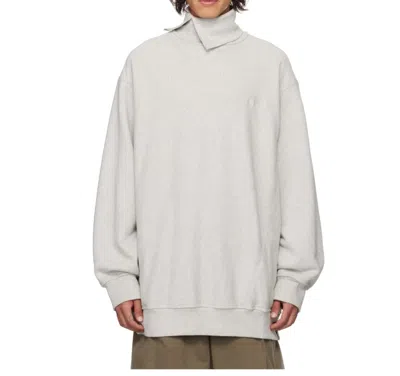 Hed Mayner High-necked Long-sleeved Hoodie In White