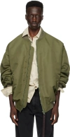 HED MAYNER KHAKI ZIP BOMBER JACKET