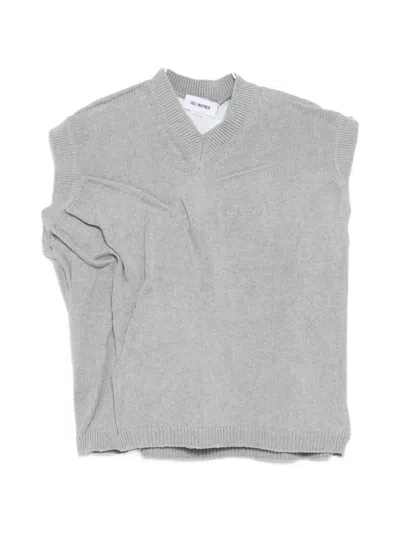 Hed Mayner Logo-embroidered Vest In Gray