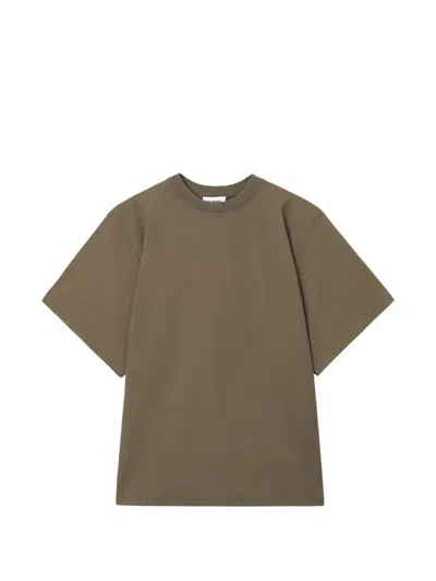 Hed Mayner Logo-embroidered Short-sleeve T-shirt In Brown