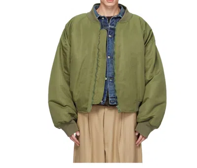 Hed Mayner Khaki Nylon Bomber Jacket In Hz076b-300