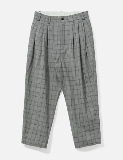 Hed Mayner Loose Check Pants In Gray