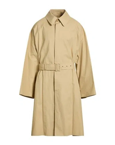 Hed Mayner Man Overcoat & Trench Coat Beige Size M Cotton In Metallic