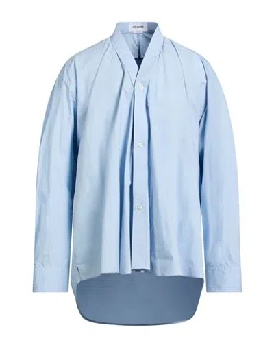 Hed Mayner Man Shirt Light Blue Size M Cotton