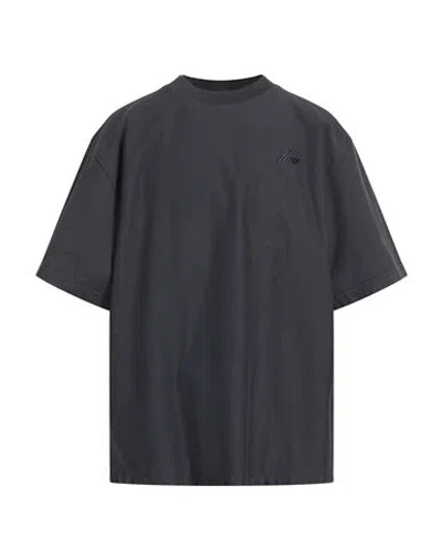 Hed Mayner Man T-shirt Charcoal Size M Cotton In Black