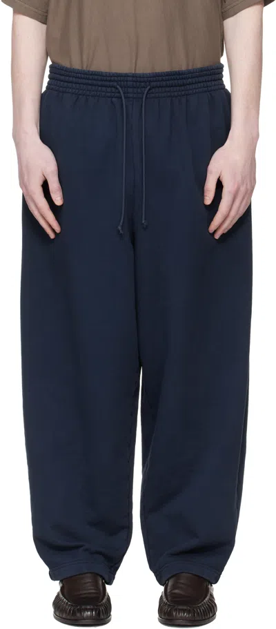 Hed Mayner Navy Drawstring Sweatpants In Blue