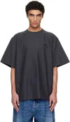 Hed Mayner Navy Embroidered T-shirt In Ha082a-410