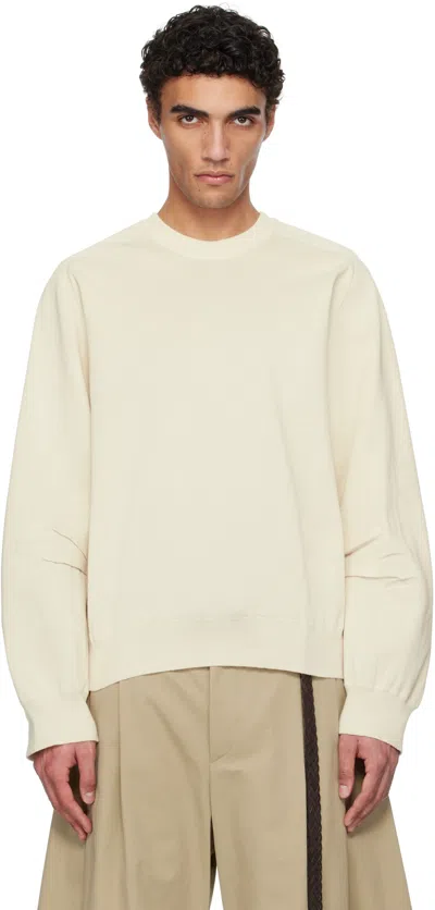Hed Mayner Off-white Crew Neck Sweater In Ha602-109