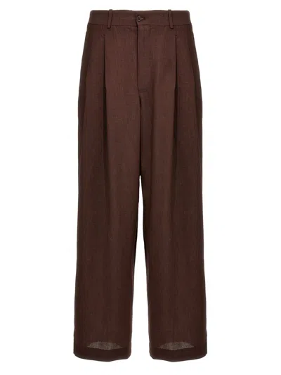 Hed Mayner Oversize Elongated Pants Brown