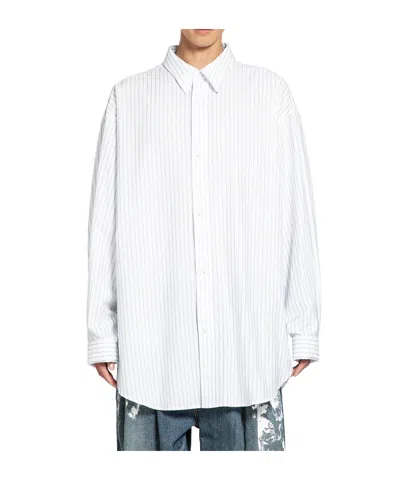 HED MAYNER OVERSIZED COTTON POPLIN PINSTRIPE SHIRT