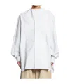 Hed Mayner Oversized Pinstripe Shirt In White