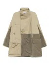 Hed Mayner Panelled Coat In Neutrals