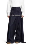 Hed Mayner Pantaloni A Gamba Larga A Righe In Black