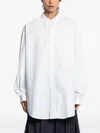 Hed Mayner Pinstriped Shirt In White