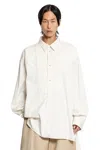 Hed Mayner Pinstriped Shirt With Bib In White