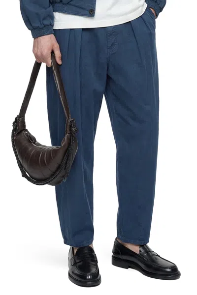 Hed Mayner Pleated Denim Pants In Blue