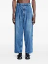 Hed Mayner Pleated Five-pocket Jeans In Blue