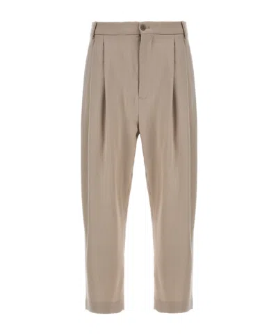 Hed Mayner Pleated Straight-leg Trousers In Neutral