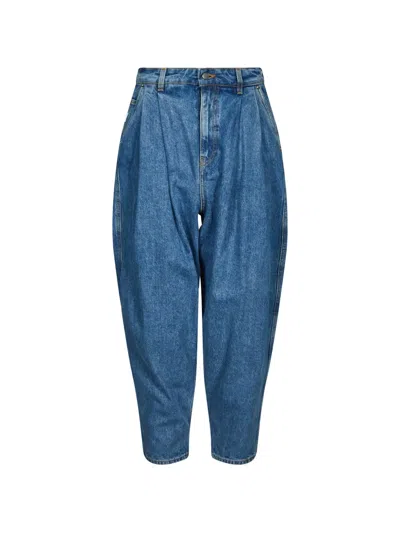 Hed Mayner Pleated-detail Jeans In Blue