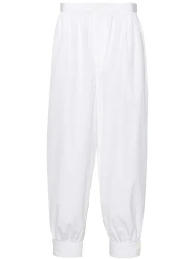 Hed Mayner Poplin Straight-leg Trousers In White