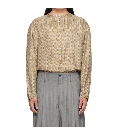 Hed Mayner Printed Shirt In Neutral