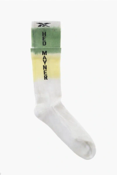 Hed Mayner Reebok Tie-dye Effect Cotton Socks With Contrasting Logo