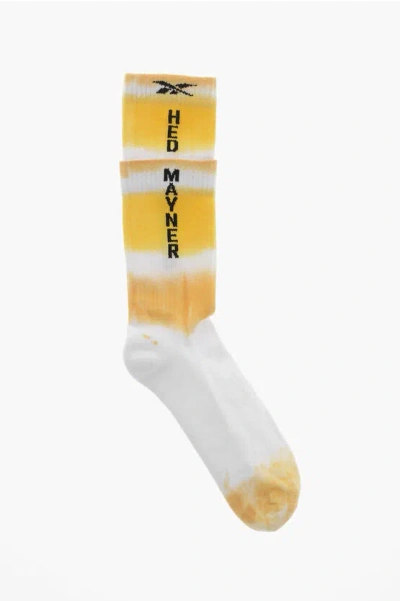 Hed Mayner Reebok Tie-dye Effect Cotton Socks With Contrasting Logo
