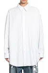 Hed Mayner Cotton Poplin Pinstriped Oversized Shirt In Multi
