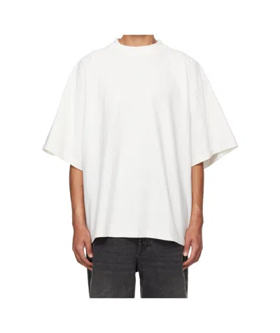 Hed Mayner White Dropped Shoulders T-shirt In Hz138a-100
