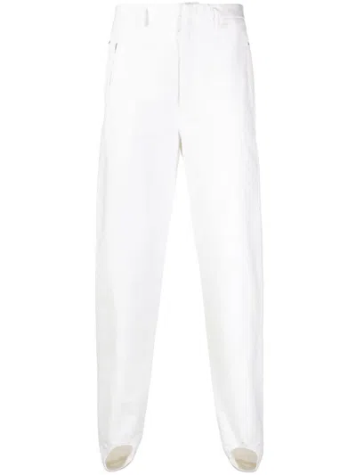 Hed Mayner Slim-cut Cotton Trousers In 白色