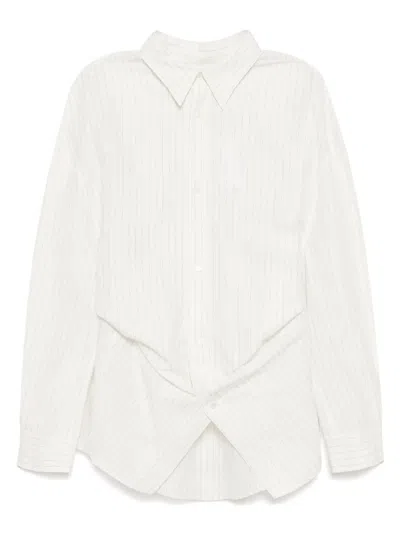 Hed Mayner Striped Shirt In Neutrals
