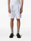 Hed Mayner Striped Shorts In White