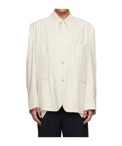 HED MAYNER STRIPED SUIT JACKET